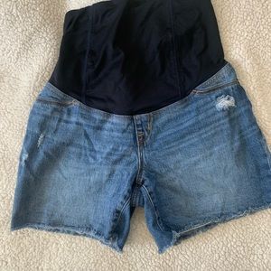 Boyfriend short maternity shorts